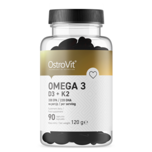 OstroVit Omega-3 vitamin D3 + K2, 90 kapsul