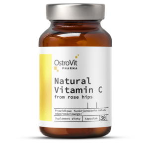 OstroVit Pharma Naravni Vitamin C iz šipka, 30 kapsul