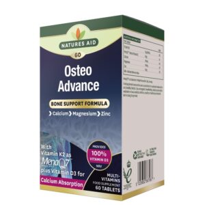 Natures Aid Osteo Advance za zdrave kosti in zobe, 60 tablet