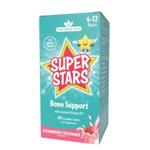 Natures Aid Super Stars za otroke za močne kosti, 60 žvečljivih tablet