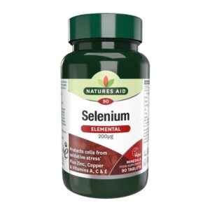 Natures Aid Selen 200 μg s cinkom, bakrom in vitamini A, C in E, 90 tablet