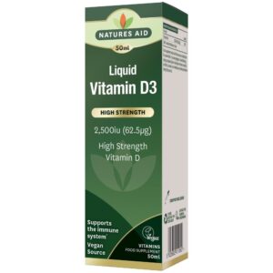 Natures Aid Vitamin D3 2500 IU, 50 ml, VEGANSKI