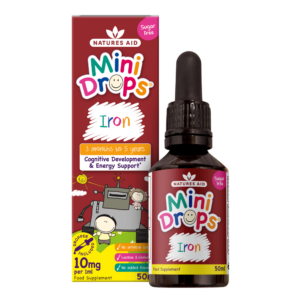 Natures Aid železo kapljice za otroke 10 mg, 50 ml