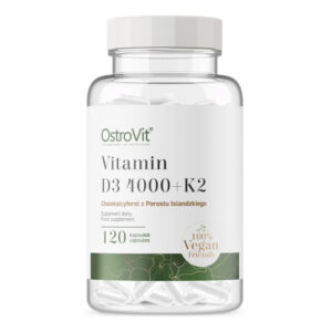OstroVit Vitamin D3 4000 + K2 VEGE, 120 kapsul