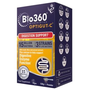 Natures Aid Probiotiki Bio360 OptiGut-C, 120 g (prašek)